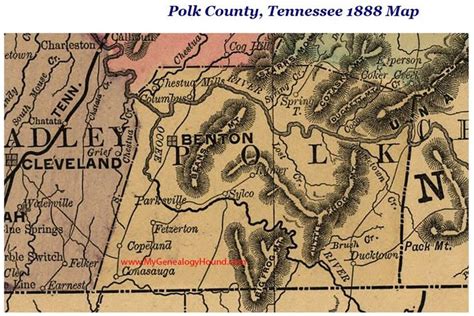 1888 map of Polk County TN | Map, Tennessee map, Polk county