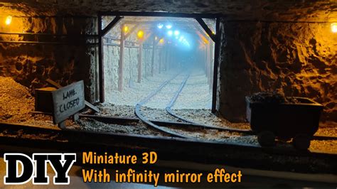 DIY Mine shaft tunnel 3D with infinity mirror effect - YouTube