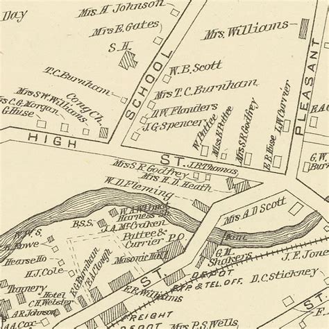 Vintage Map of Enfield, New Hampshire 1892 by Ted's Vintage Art