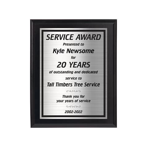 Years of Service Award 8x10 Plaque for Custom Employee - Etsy