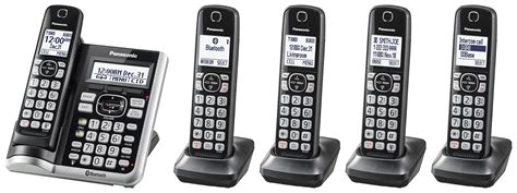 Panasonic Link2Cell Bluetooth Cordless Phone System with Voice Assistant, Call Block and ...