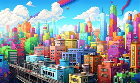 Pixel Art City Stock Photos, Images and Backgrounds for Free Download