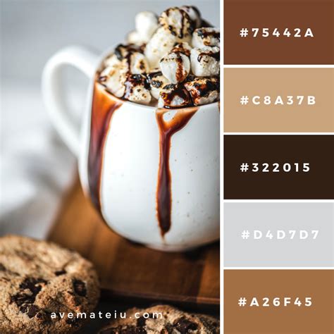 Chocolate Dessert Served on White Ceramic Mug Color Palette #65 | Ave ...