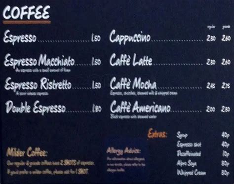 Caffè Nero Menu, Menu for Caffè Nero, Chiswick, London - Zomato UK