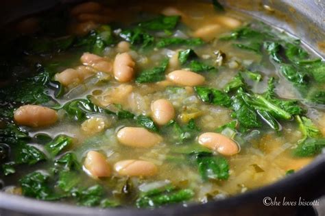 Easy White Kidney Bean and Spinach Soup simmering in a pot. | White kidney beans, Spinach soup ...