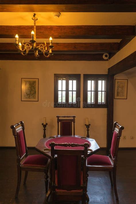 Interior of Bran Castle editorial stock photo. Image of attraction ...