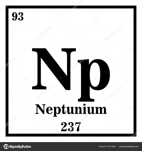 Neptunium Periodic Table of the Elements Vector illustration eps 10 ⬇ Vector Image by ...