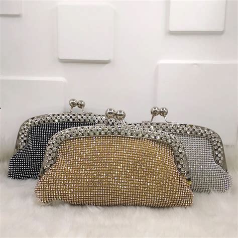 Ladies women purses diamonds clutches designer shining crystal bag bridal wedding party purses ...