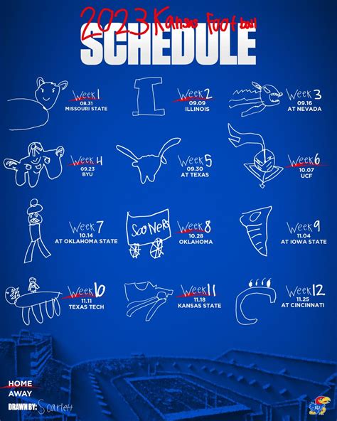 Kansas Pregame on Twitter: "RT @KU_Football: Here it is! The 2023 Kansas Football Schedule as ...