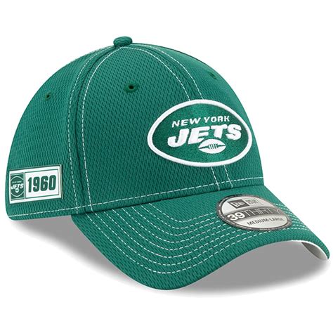 Men's New Era Green New York Jets 2019 NFL Sideline Road Official 39THIRTY Flex Hat