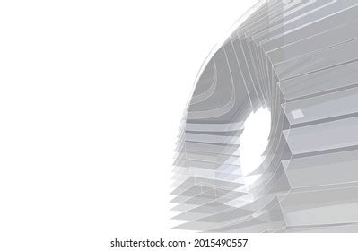 Futuristic Architecture Concept Drawing 3d Illustration Stock ...