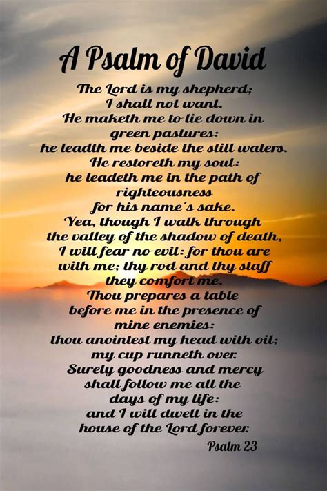 Psalm 23: A Psalm of David Magnet | Zazzle.com | Christian quotes prayer, Psalms, Inspirational ...