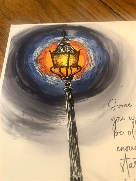 C.S. Lewis Quote Art Narnia Art Narnia Lamp Post Literary | Etsy