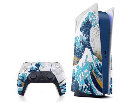 The Great Wave PS5 Skins PlayStation 5 digital skins | Etsy