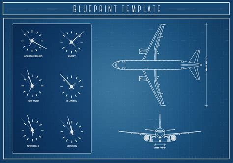 Free Airlplane Blueprint Vector - Download Free Vector Art, Stock ...