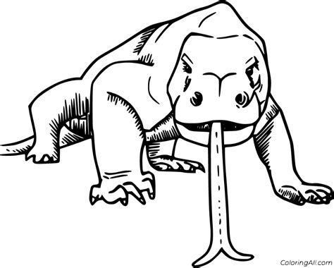 10 free printable Komodo Dragon coloring pages in vector format, easy to print from any device ...