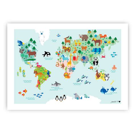 Weltkarte für Kinder Poster | byGraziela | byGraziela