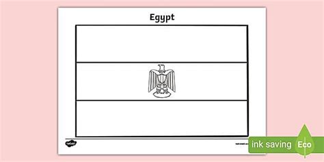 FREE! - Egypt Flag Colouring Sheet | Twinkl Flags and Countries