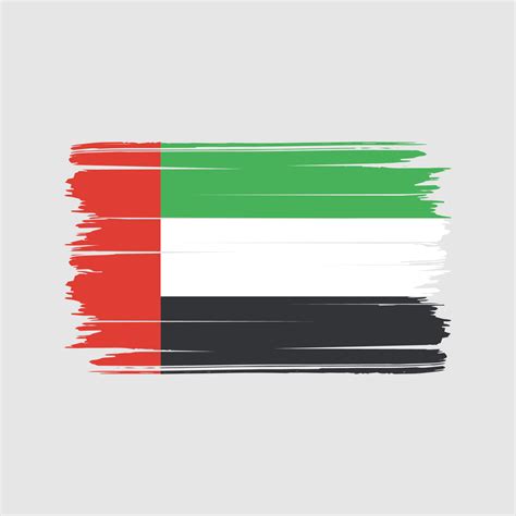 United Arab Emirates Flag Brush Vector. National Flag 11165653 Vector ...