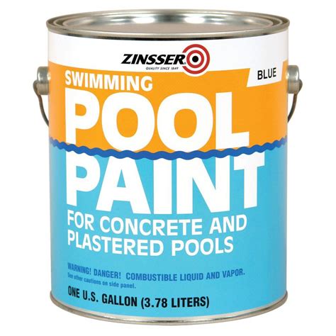 Zinsser 5 gal. Blue Flat Oil-Based Swimming Pool Paint-260542 - The ...