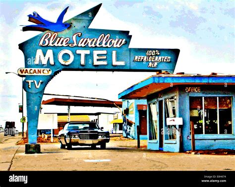 Graphic Image of American Motel Sign Stock Photo - Alamy