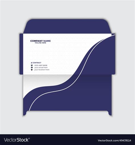 Business envelope template design Royalty Free Vector Image