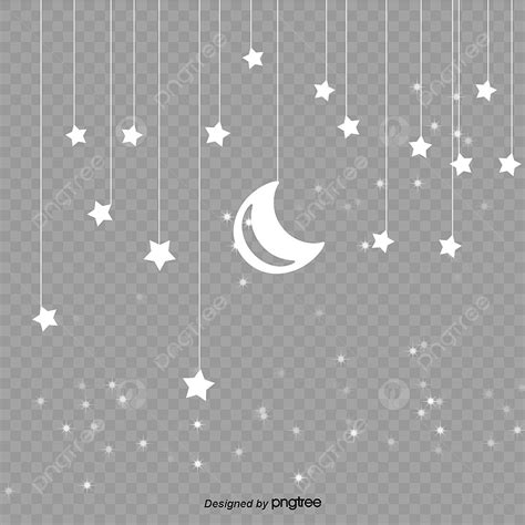 Moons And Stars White Transparent, Cartoon Moon And Stars, Moon And Stars Clipart, Cartoon ...