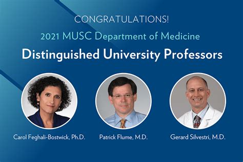 Faculty named Distinguished Professors | College of Medicine | MUSC