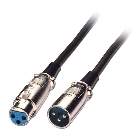 10m XLR Cable - Male to Female, Black - from LINDY UK