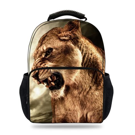 15inch 3D Animal Backpack For Kids Lion Bag For School For Girls Boys Teenagers Felt Backpack-in ...