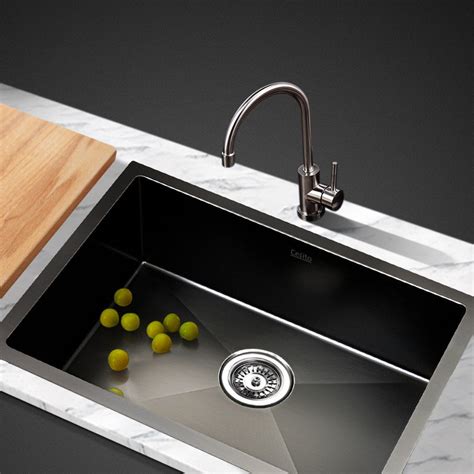 Cefito 600 x 450mm Stainless Steel Sink - Black