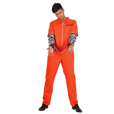 Prisoner Costume (Orange Jumpsuit) - Adult