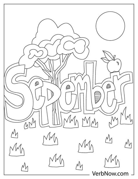 Free SEPTEMBER Coloring Pages & Book for Download (Printable PDF) - VerbNow