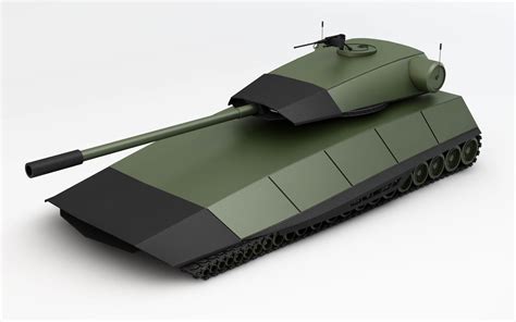 futuristic tank 3d model