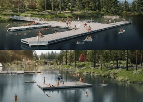 Major improvements underway at Langford Lake include a new floating ...