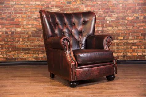 The Aficionado Burnished Leather Cigar Chair Collection | Canada's Boss Leather Sofas and Furniture