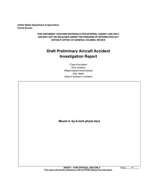 Aviation accident investigation template in Word and Pdf formats - page ...