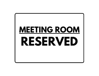 Meeting Room Reserved Sign Template Download Printable PDF | Templateroller