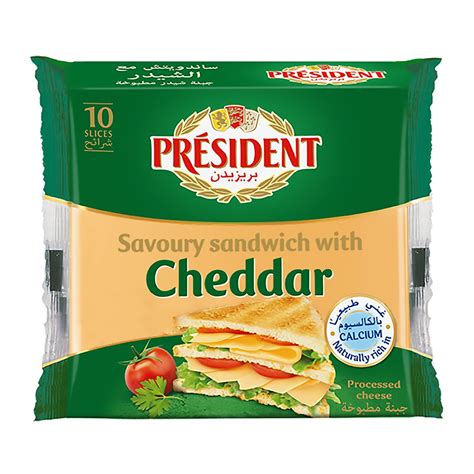 President Sandwich Cheddar Cheese Slices 200 g Online at Best Price ...