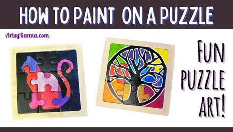 Turn a Wooden Jigsaw Puzzle into Your Own Painted Masterpiece