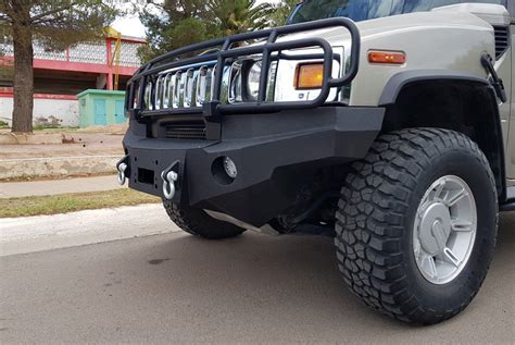 Iron Bull Bumpers® - Hummer H2 2004 Full Width Black Front Winch HD Bumper