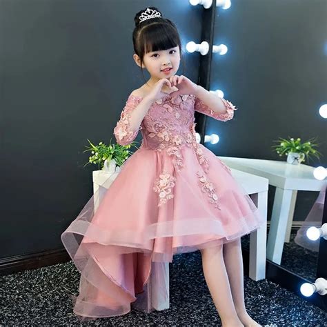 2018 New Spring Children Kids Sweet Beautiful Flowers Lace Princess ...