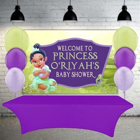 Baby Tiana Party Banner | Etsy Princess Birthday Party Decorations, 1st ...