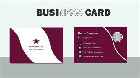 business card .corporate modern business card design 36344585 Vector Art at Vecteezy