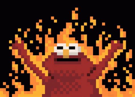 Elmo Fire 8 Bit Pixel Art GIF | GIFDB.com