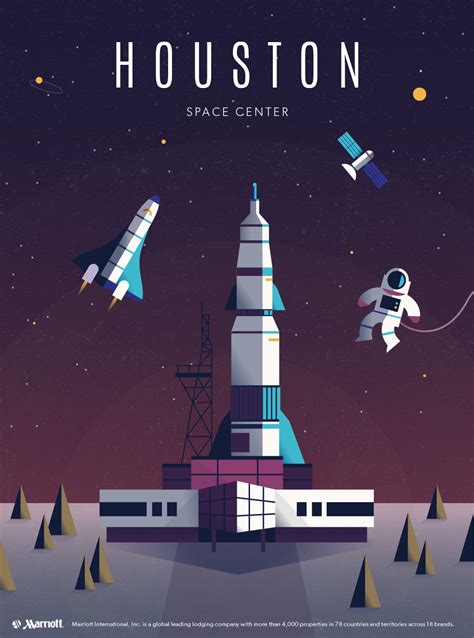 Houston Space Center Poster | Lemonly Infographics