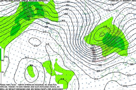 Snow storm, January 22-23, 2005 - 700 Millibar Maps