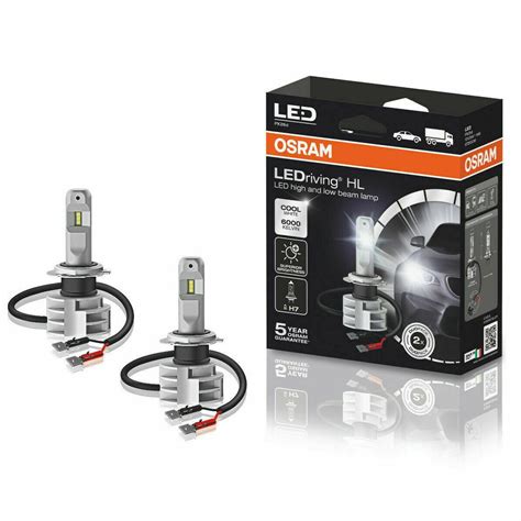 OSRAM H7 LED Bulbs PX26D LEDriving HL Gen2 Cool White 6000K(2 lamps) 67210CW | eBay