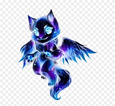 Galaxy Dragon Cat Meme Template - Galaxy Cat With Wings, HD Png ...