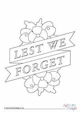 Free Lest We Forget Coloring Pages sketch template